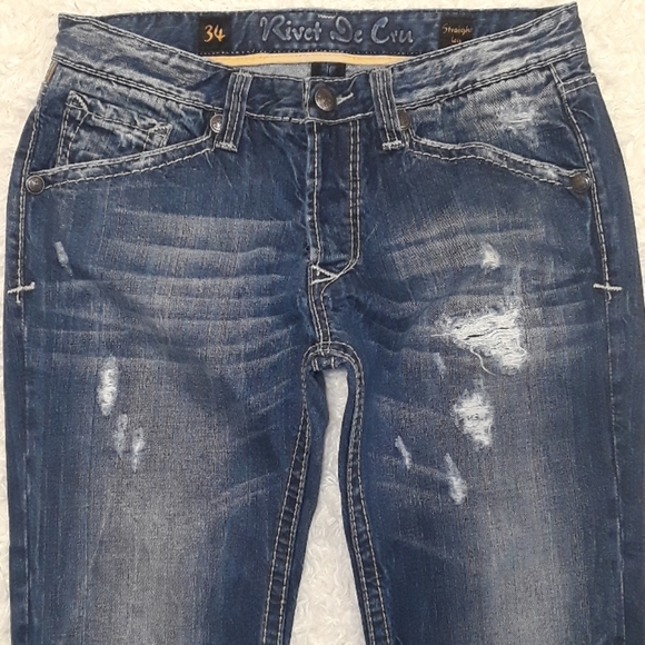 "Rivet De Cru Jeans". Men's Size: W34x34L - Picture 6 of 9